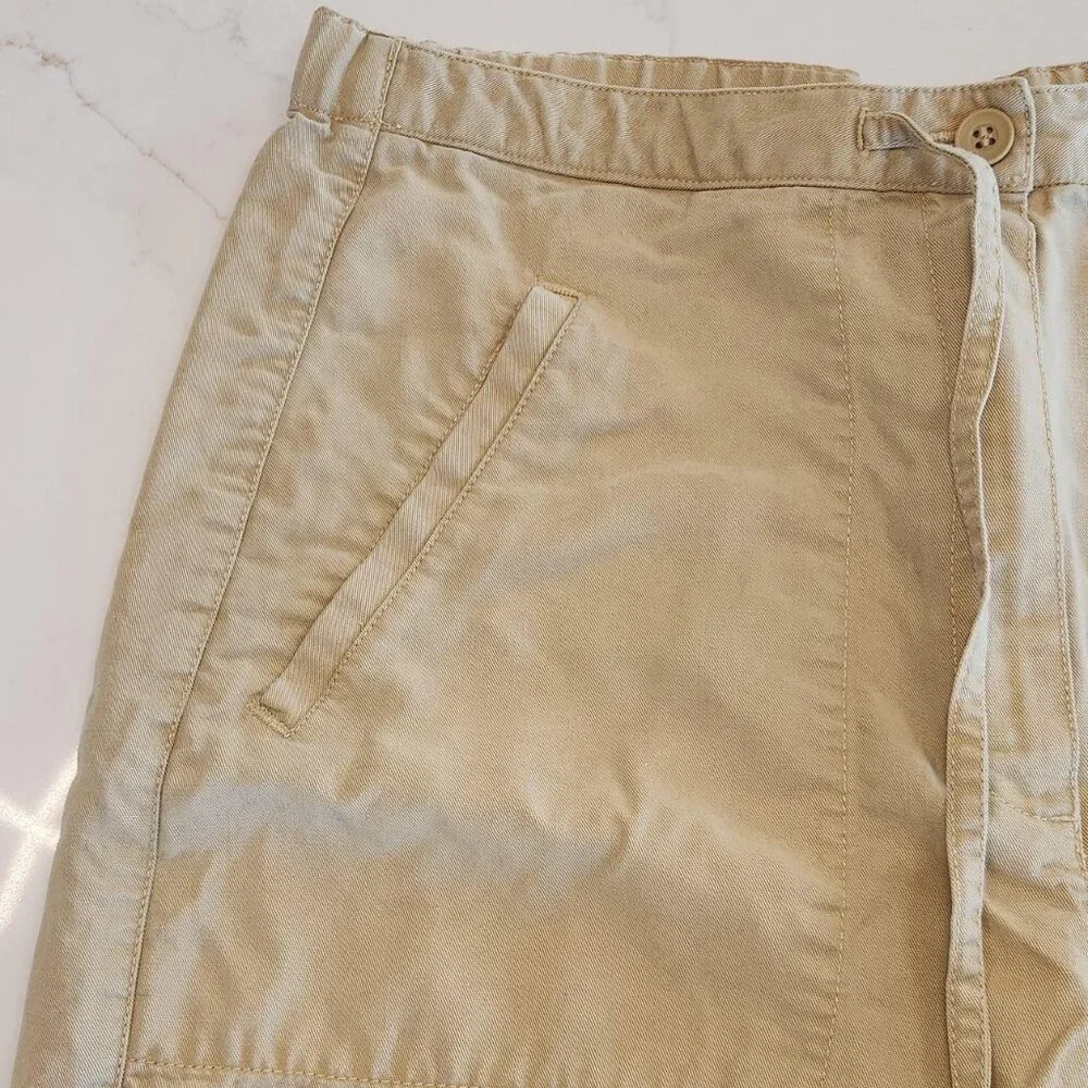 Liz Claiborne Livvy Sz M Women's Beige Tencel Lyocell Pockets Pants Neutral - Picture 5 of 10